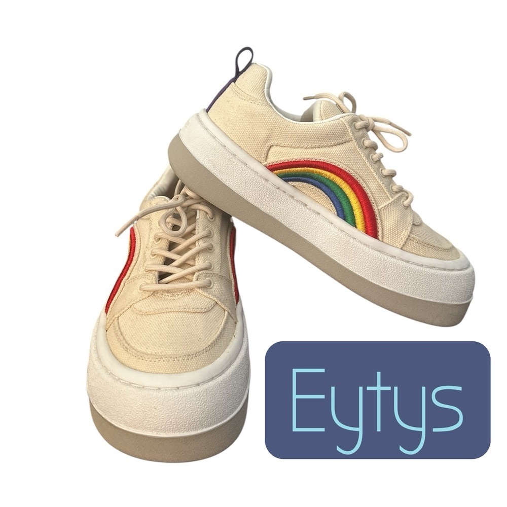 EYTYS Sonic Rainbow Canvas Platform 7.5 Embroidered Trendy Outdoor Sneaker